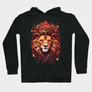 Lion with a king crown art Hoodie